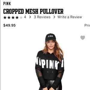 Cropped mesh pullover